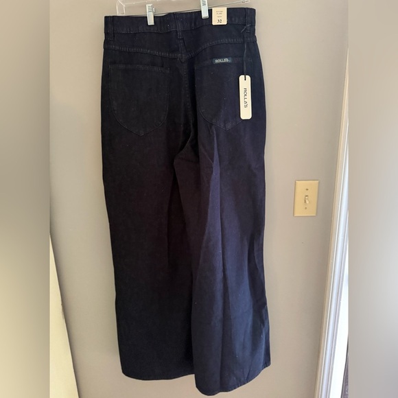 Rolla’s Chambray Studio Flare High Rise Jeans Woman’s SZ 32 Baggy Wide Leg New - Picture 6 of 12